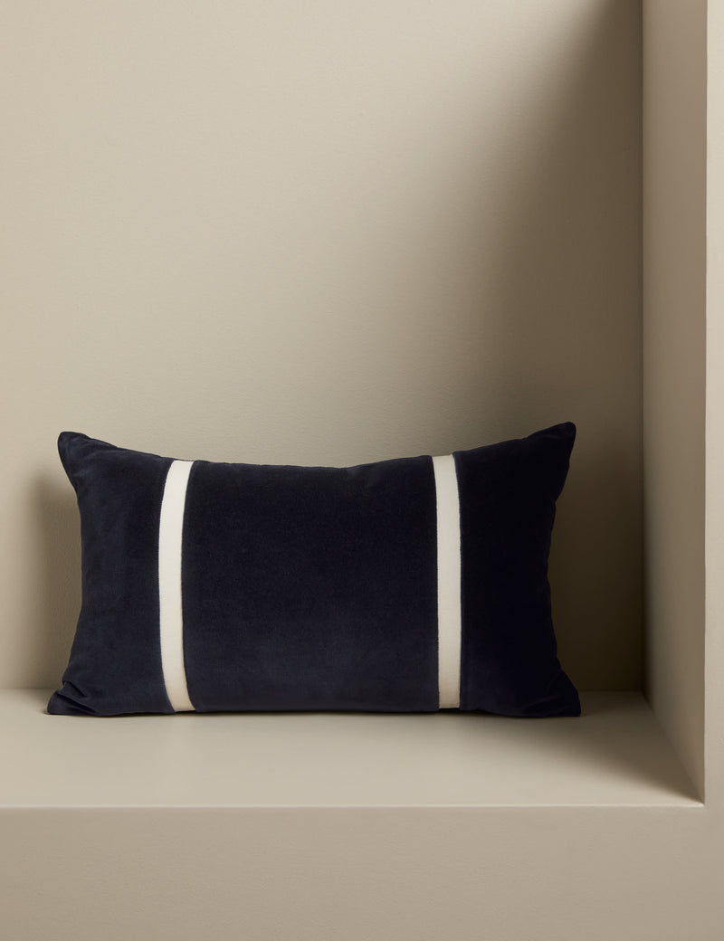 M&S X Kelly Hoppen Pure Cotton Double Stripe Bolster Cushion