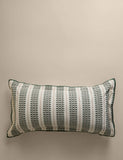 Pure cotton embroidered grid bolster cushion - British product