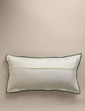 Pure cotton embroidered grid bolster cushion - British product