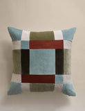 Velvet patchwork cushion 50cm - British product