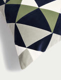Geometric cushion velvet 50cm square (British brand)