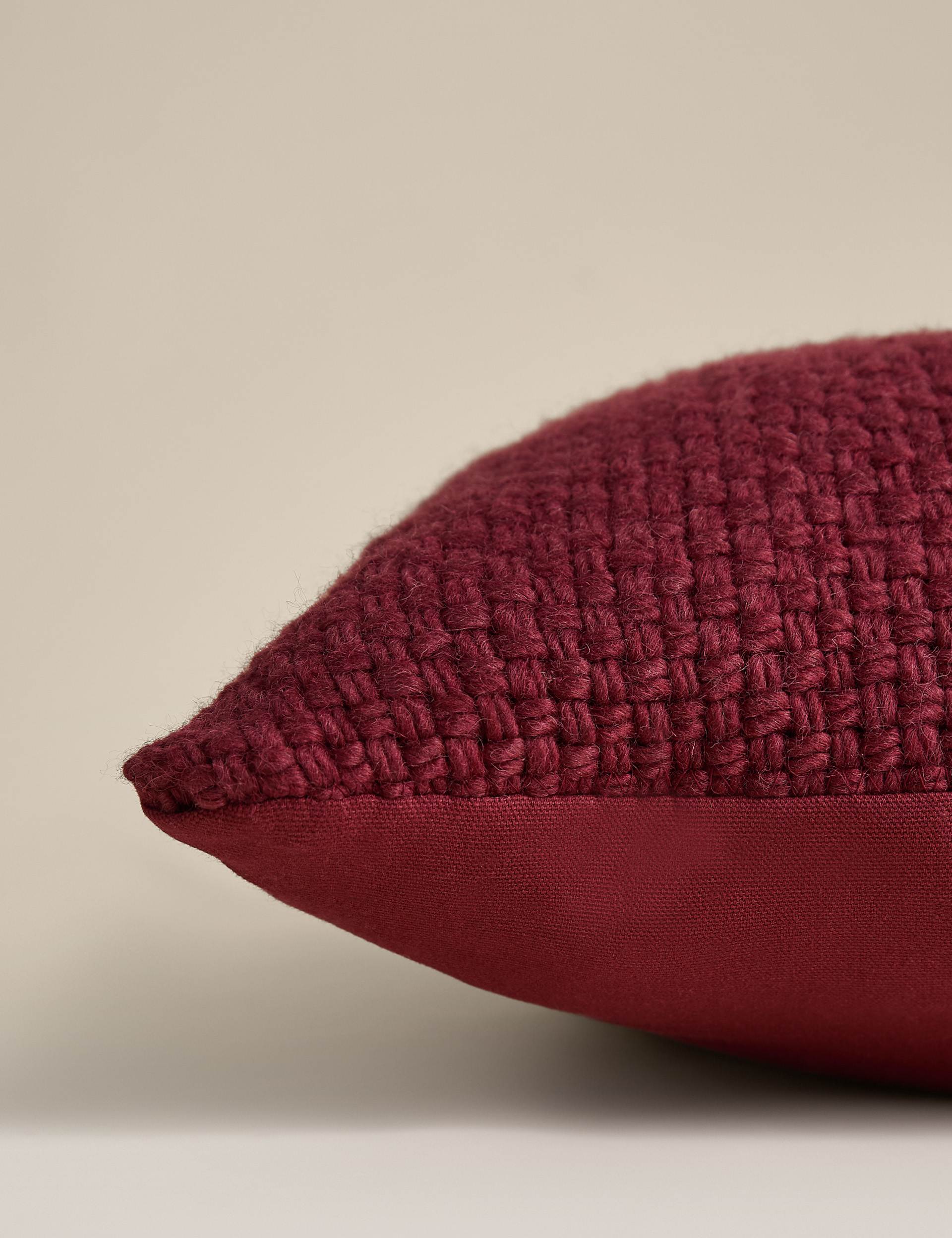 Pure Wool Basket Weave Cushion