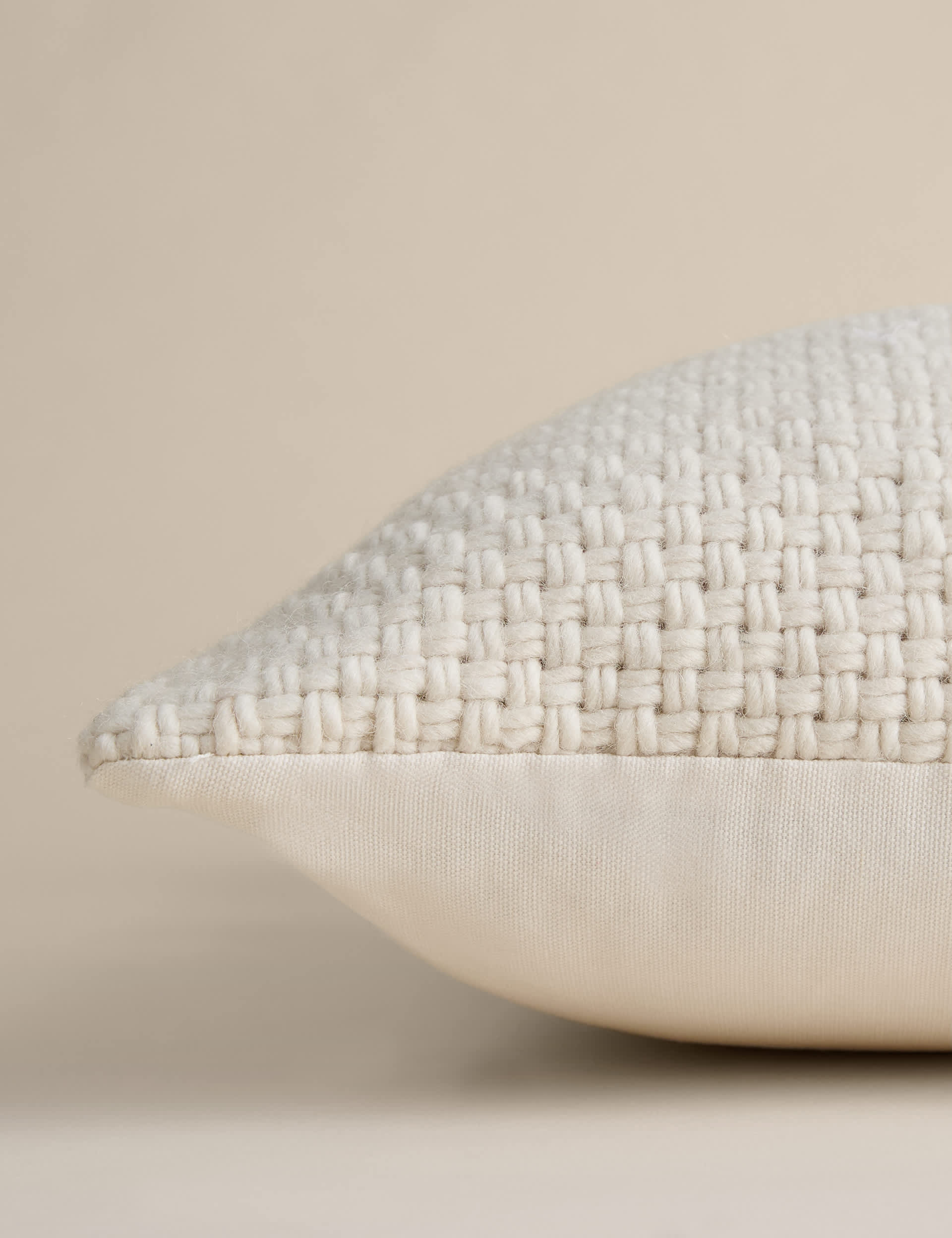 Pure Wool Basket Weave Cushion