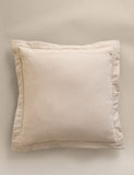 Herringbone cushion with Oxford border 50cm square, UK version