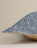 Herringbone cushion with Oxford border 50cm square, UK version