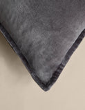 Pure cotton velvet cushion with feather filling 50cm square (British brand)