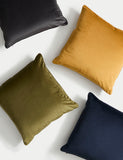 Velvet piped large cushion, UK version