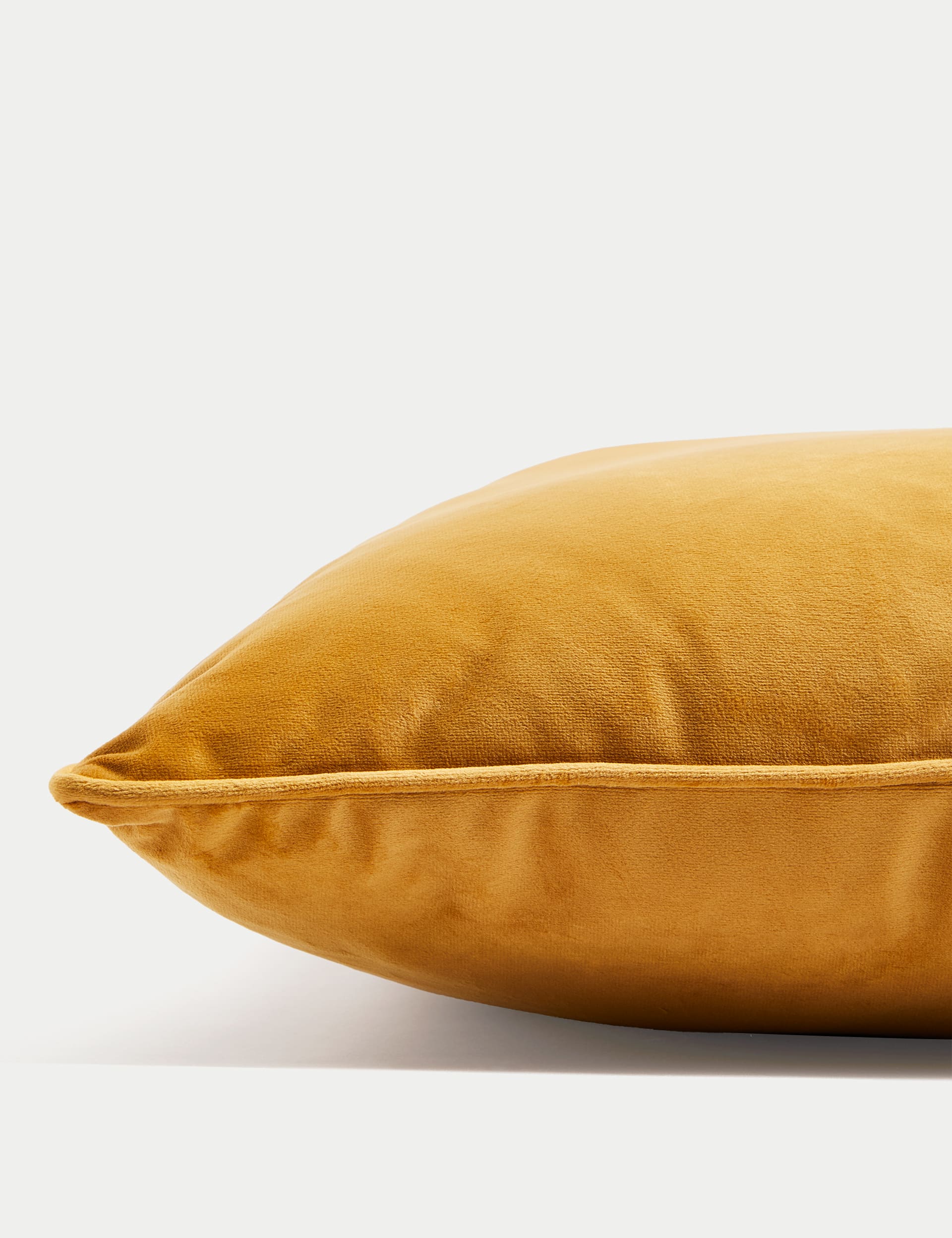 Velvet piped large cushion, UK version