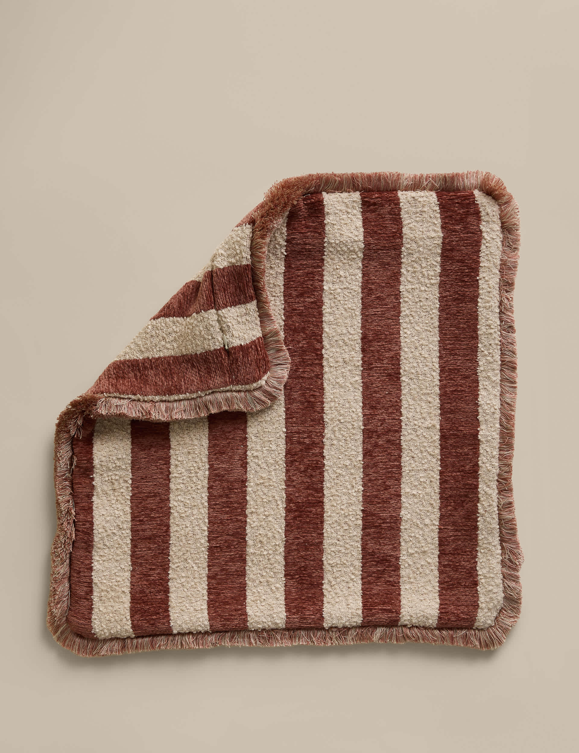 Chenille stripe cushion cover 50x50cm (British brand)