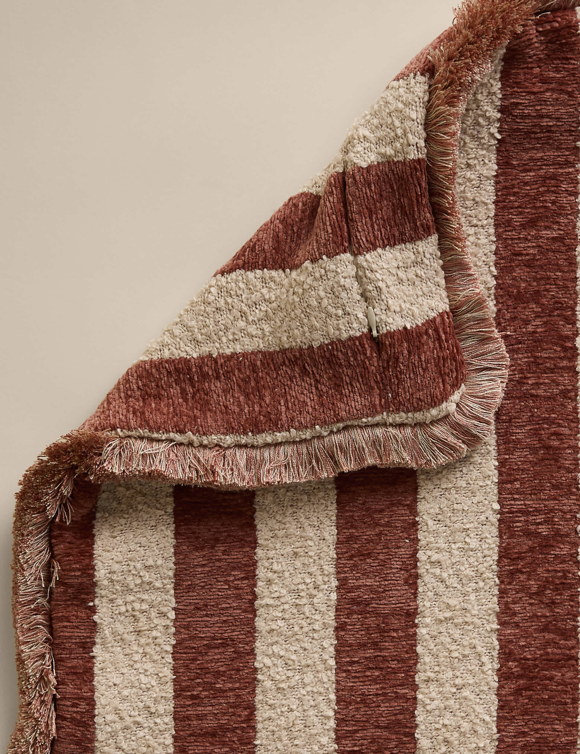 Chenille stripe cushion cover 50x50cm (British brand)