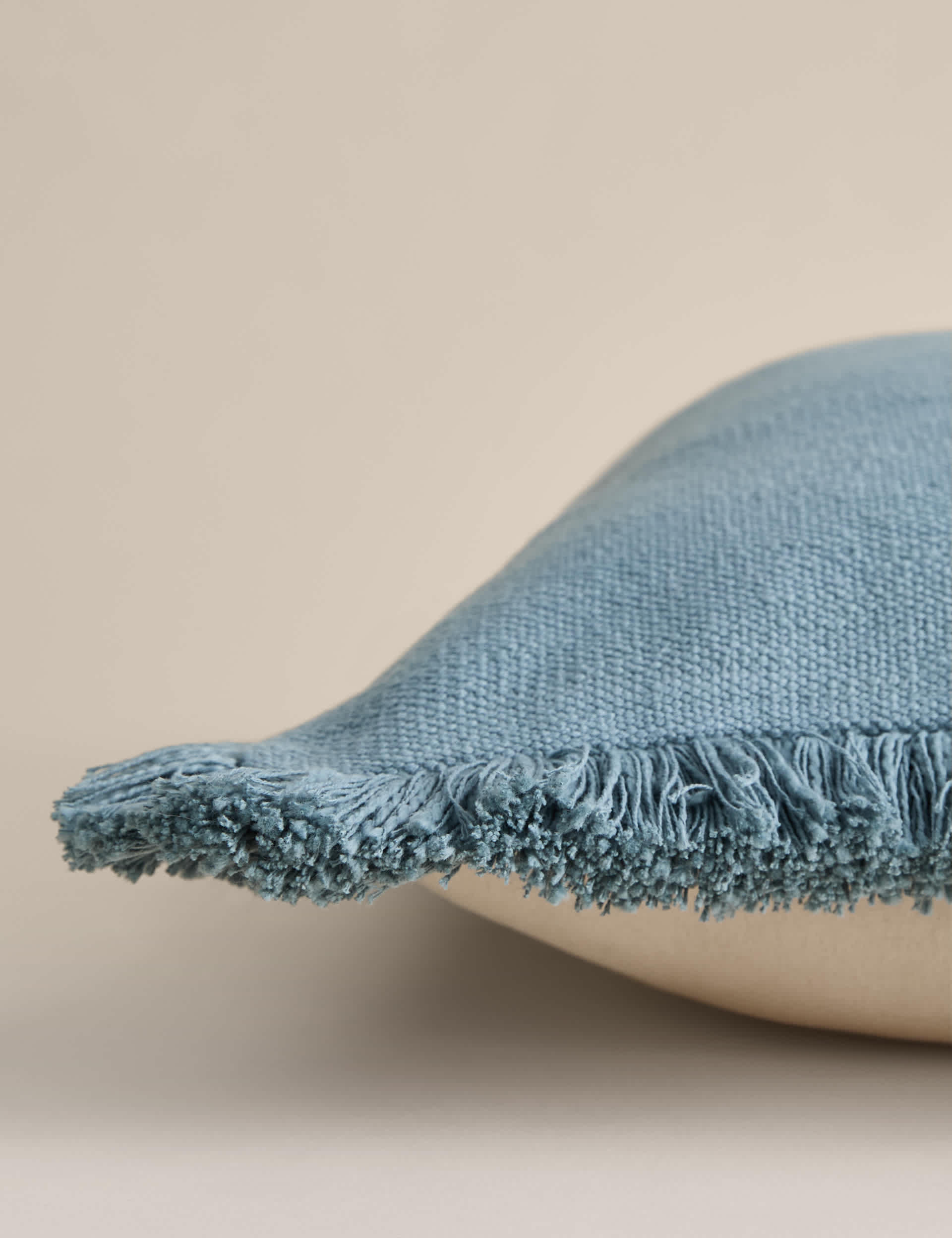 M&S Textured Fringe Cushion Cover