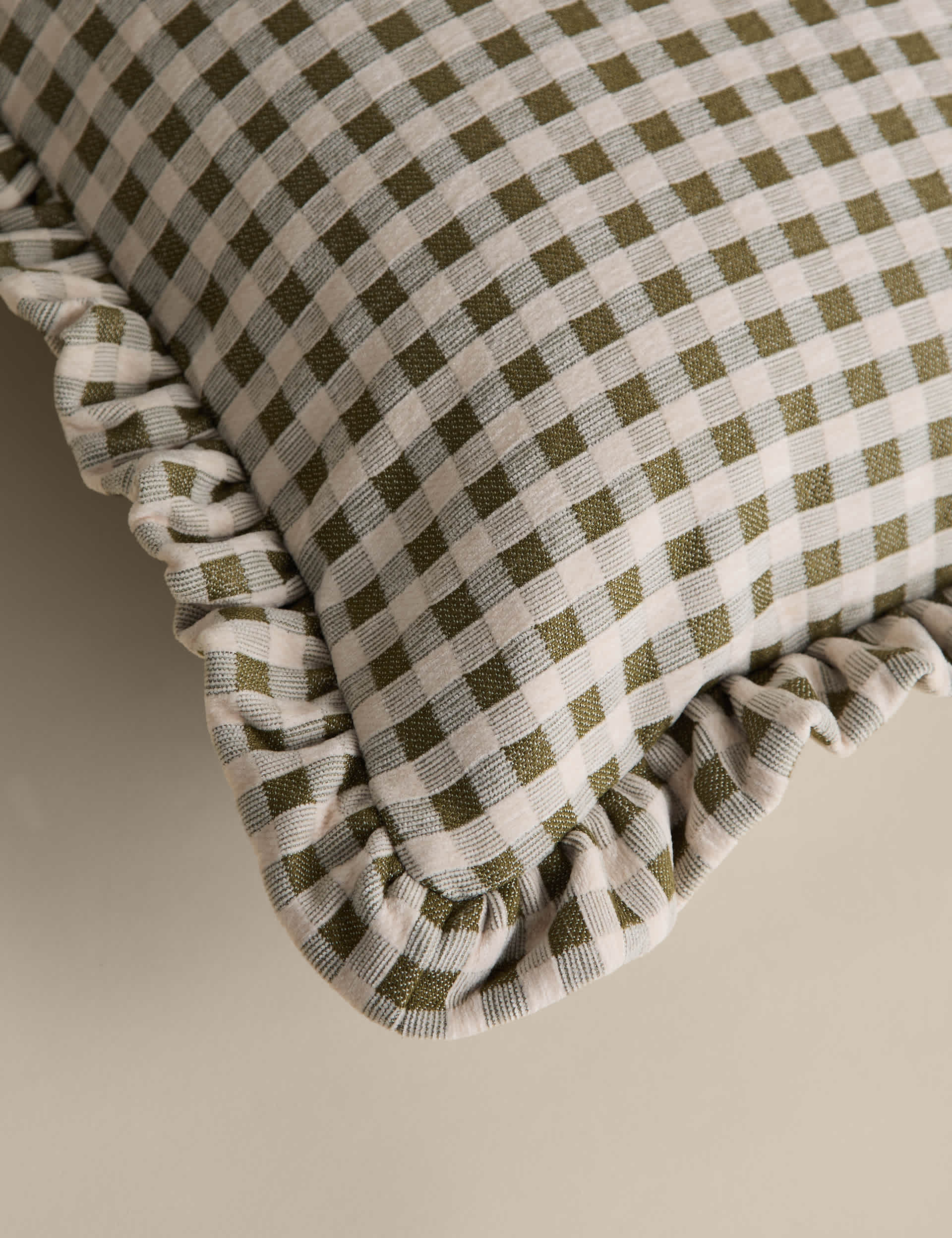 Chenille Woven Gingham Cushion 45x45cm