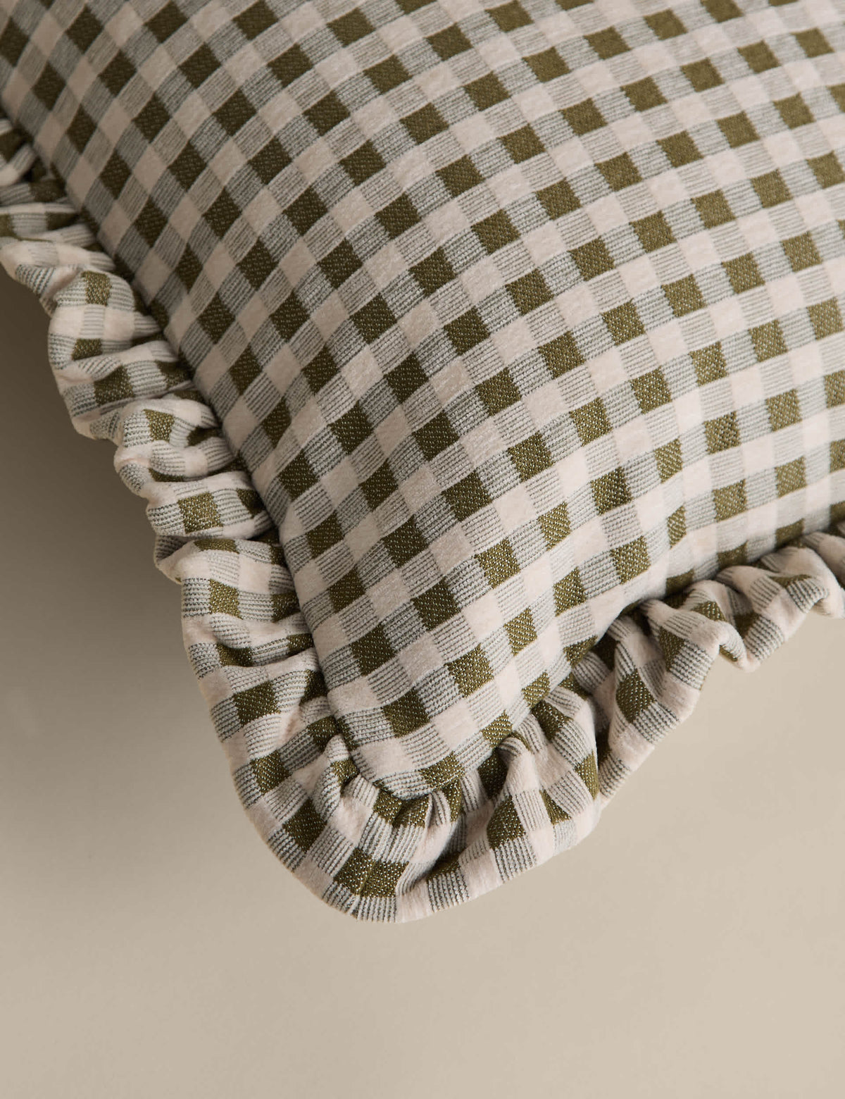 Chenille Woven Gingham Cushion 45x45cm