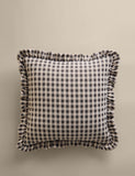 Chenille woven gingham cushion 45cm - British product