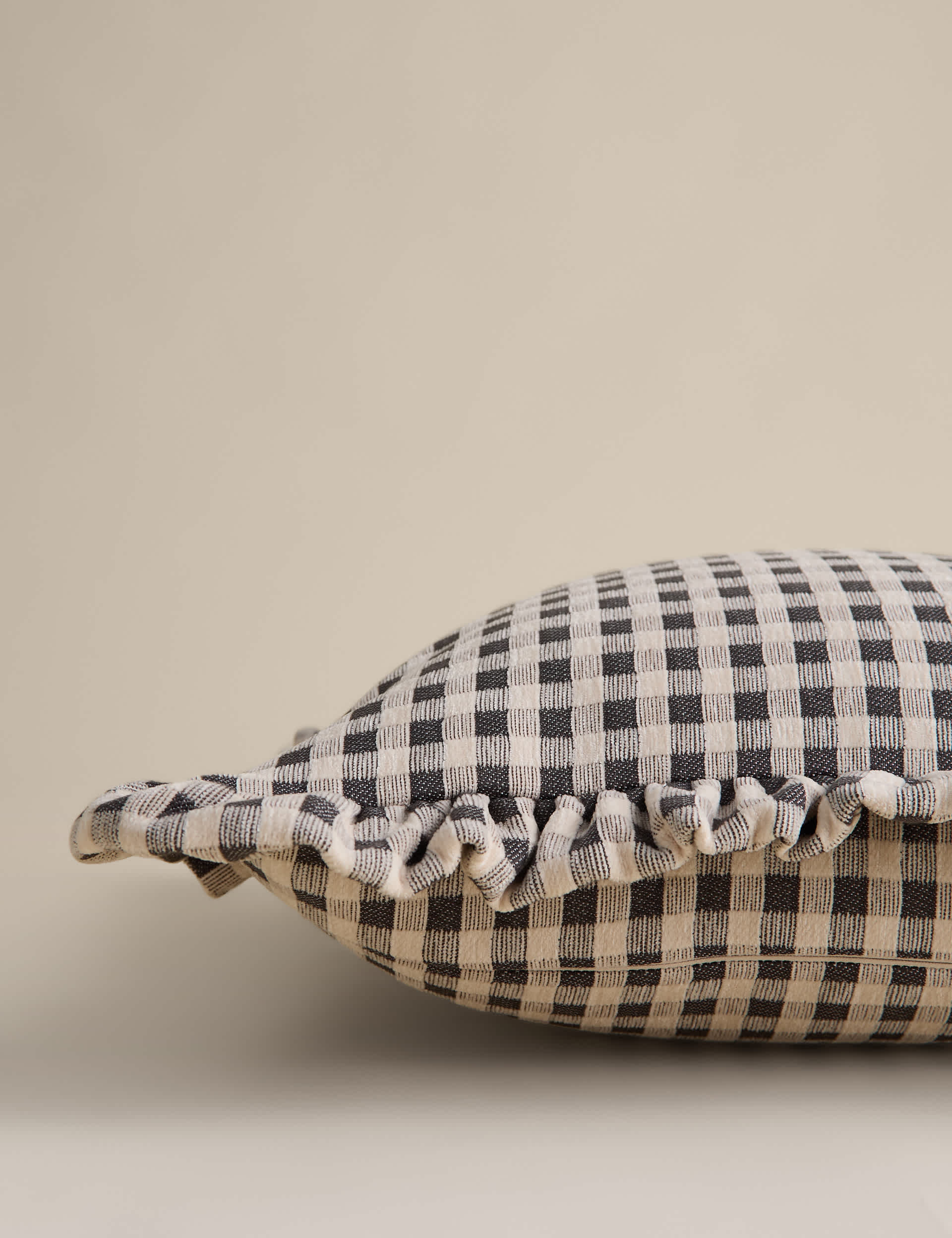 M&S Chenille Woven Gingham Cushion