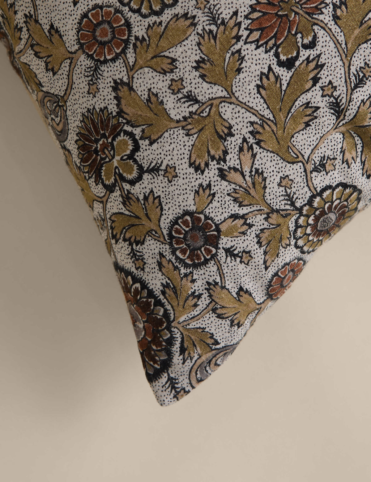 Cotton Rich Floral Cushion - 50cm