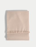 Soft textured throw 130x170cm chenille finish fringed edges, imported from the UK