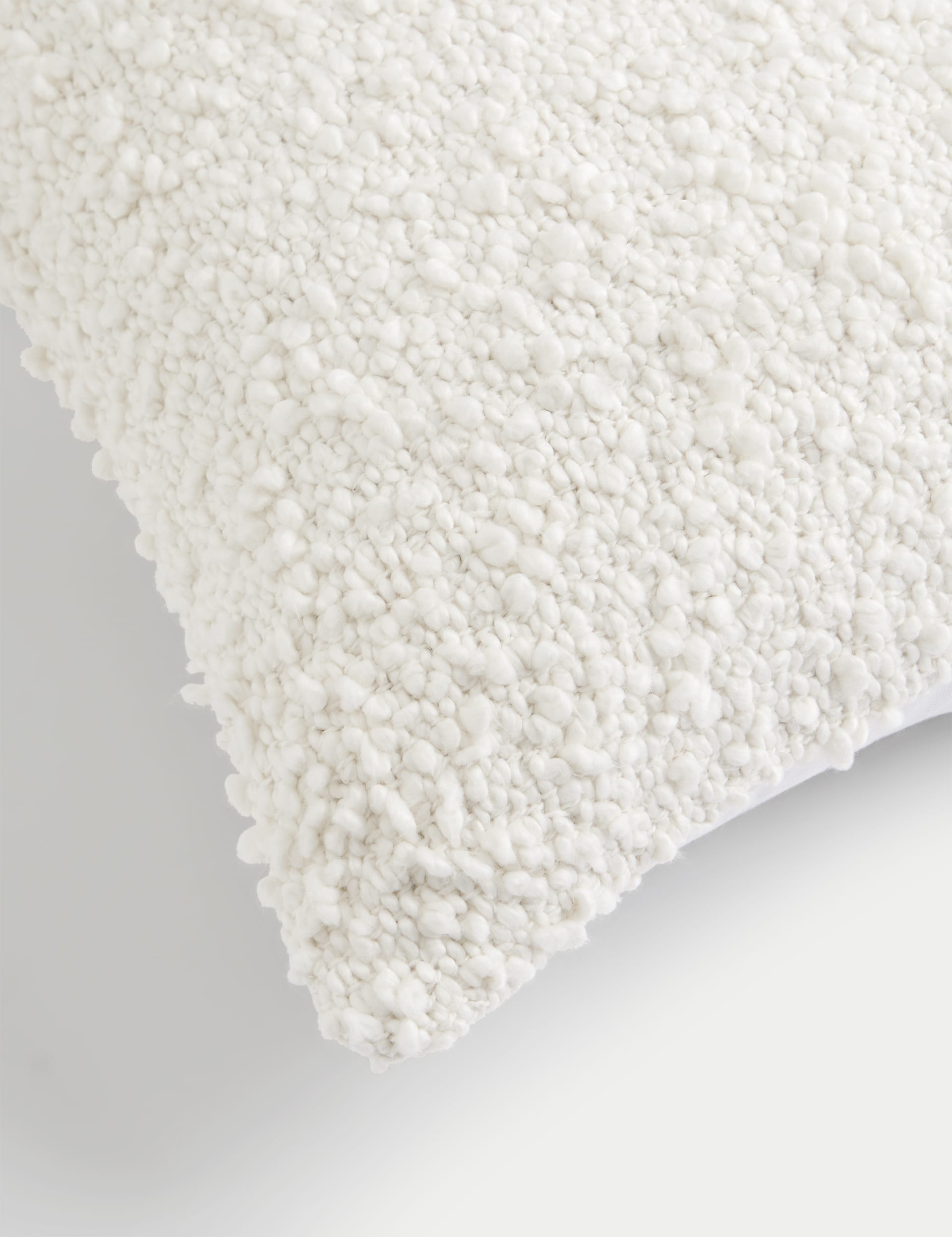 Boucle bolster cushion pure cotton 55cm, UK version