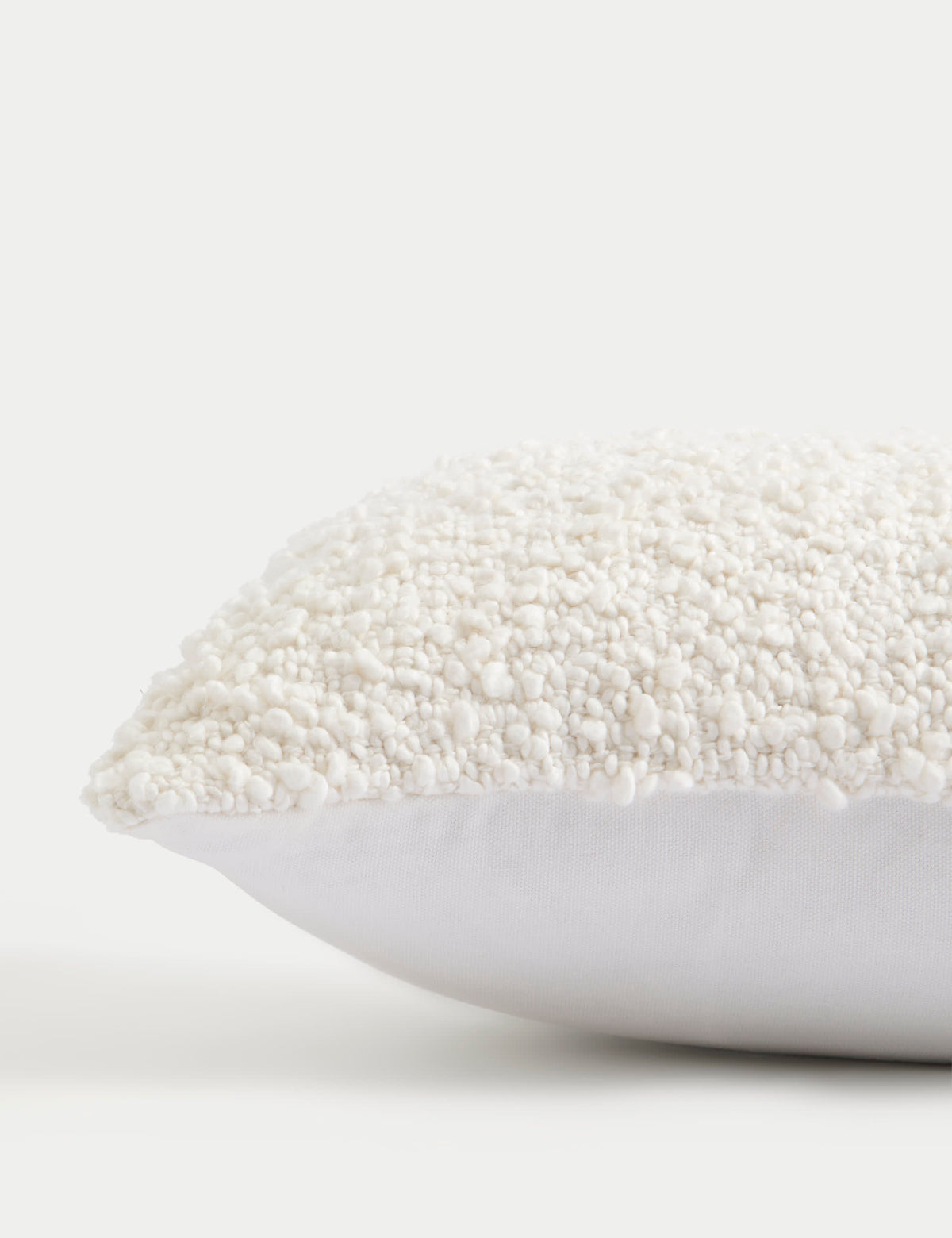 Boucle bolster cushion pure cotton 55cm, UK version