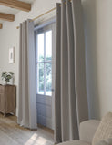 Brushed eyelet thermal blackout curtains with Thermowarmth lining (British brand)