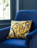 Velvet spring bird cushion 45cm square in polyester, UK version