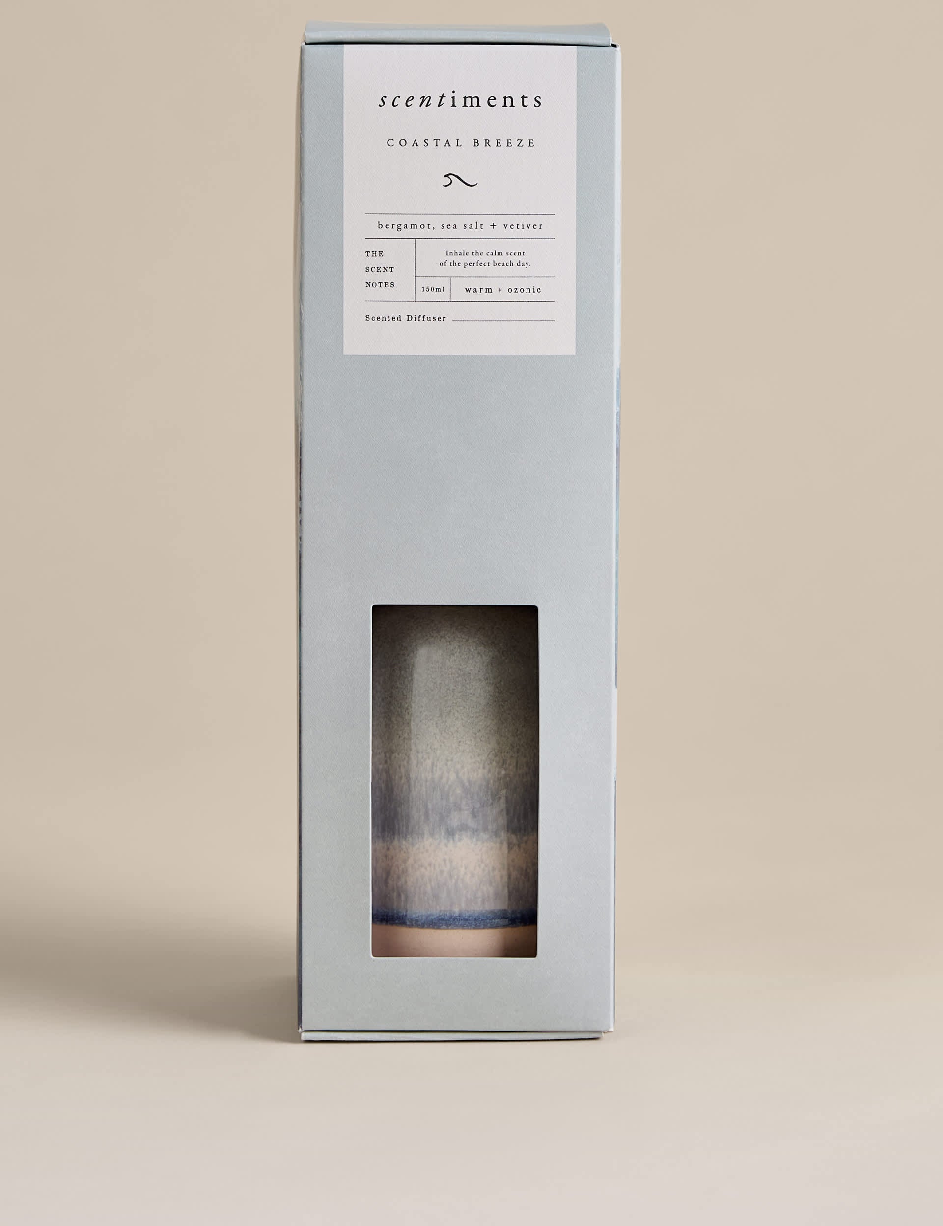 Scentiments Coastal Breeze reed diffuser 150ml - British product