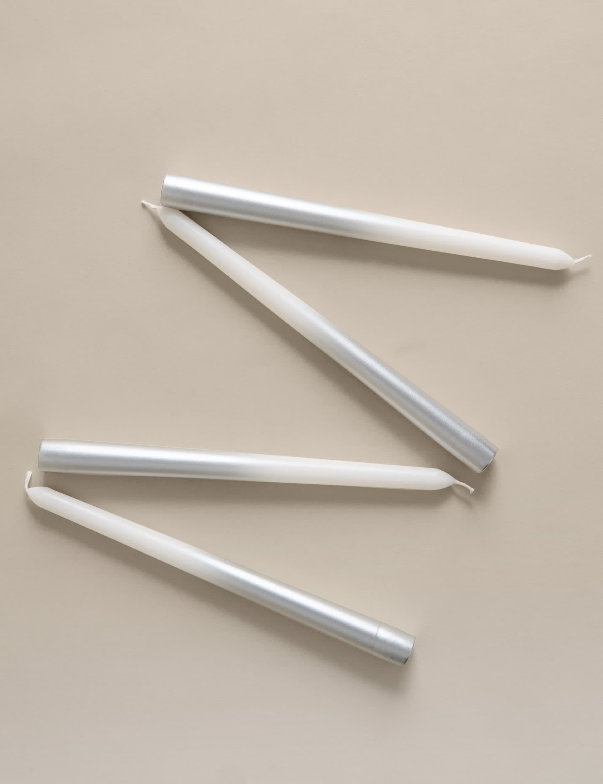 dinner candles metallic ombre set of 4 (British brand)