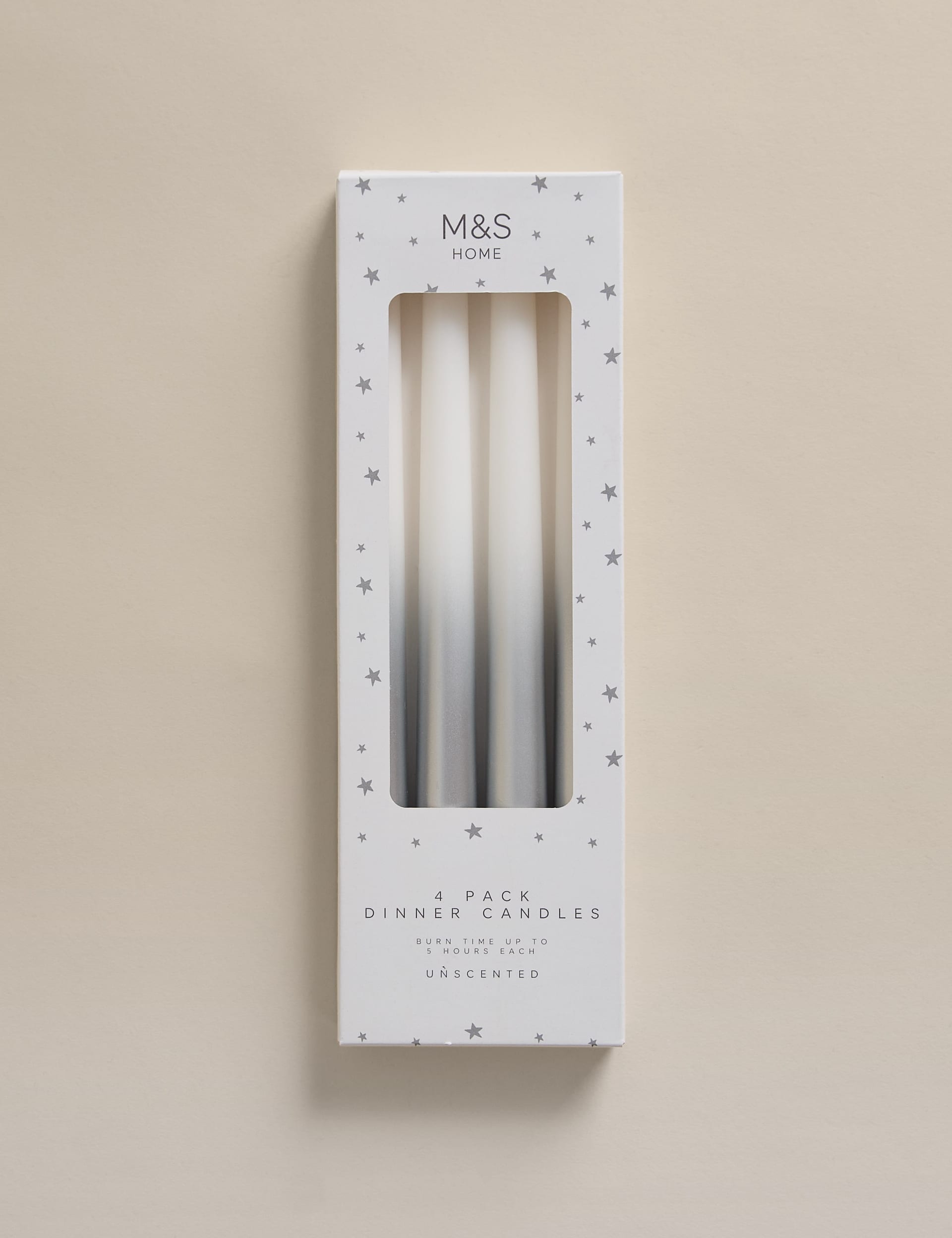 dinner candles metallic ombre set of 4 (British brand)