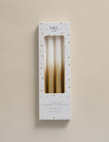 Set of 4 Metallic Ombre Dinner Candles
