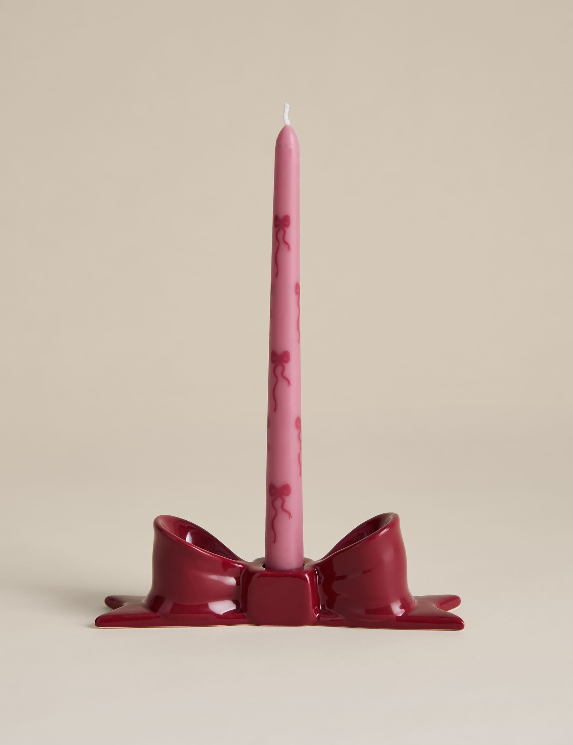 Bow dinner candles set of 4 - British product