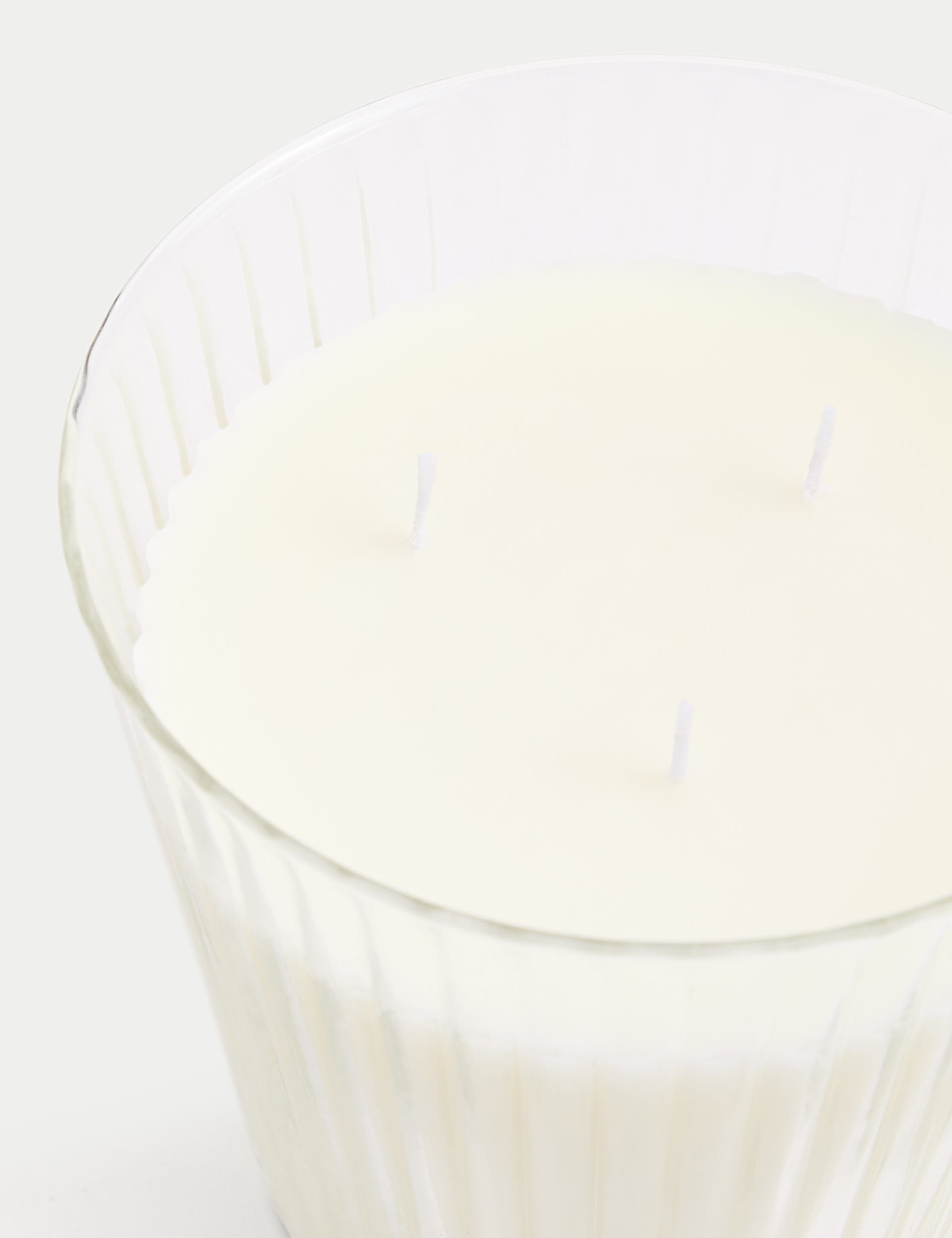 Velvet Iris 3 wick candle in glass vessel (British brand)