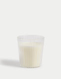 Garden primrose scented candle in ridged glass jar - British product