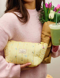 Flat Lay Co padded essential makeup pouch 29cm, imported from the UK