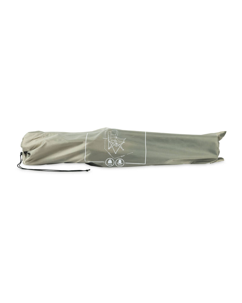 Padded camping chair with cup holder, imported from the UK