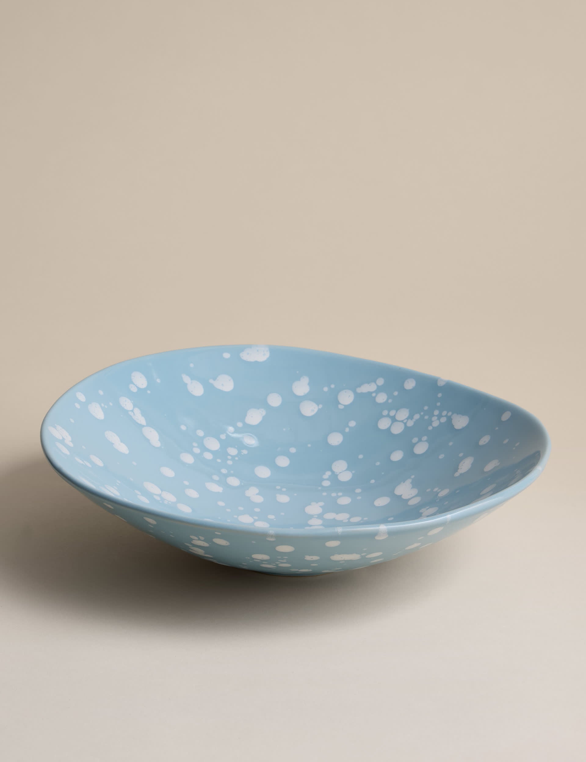 Paint splat stoneware serving bowl, imported from the UK