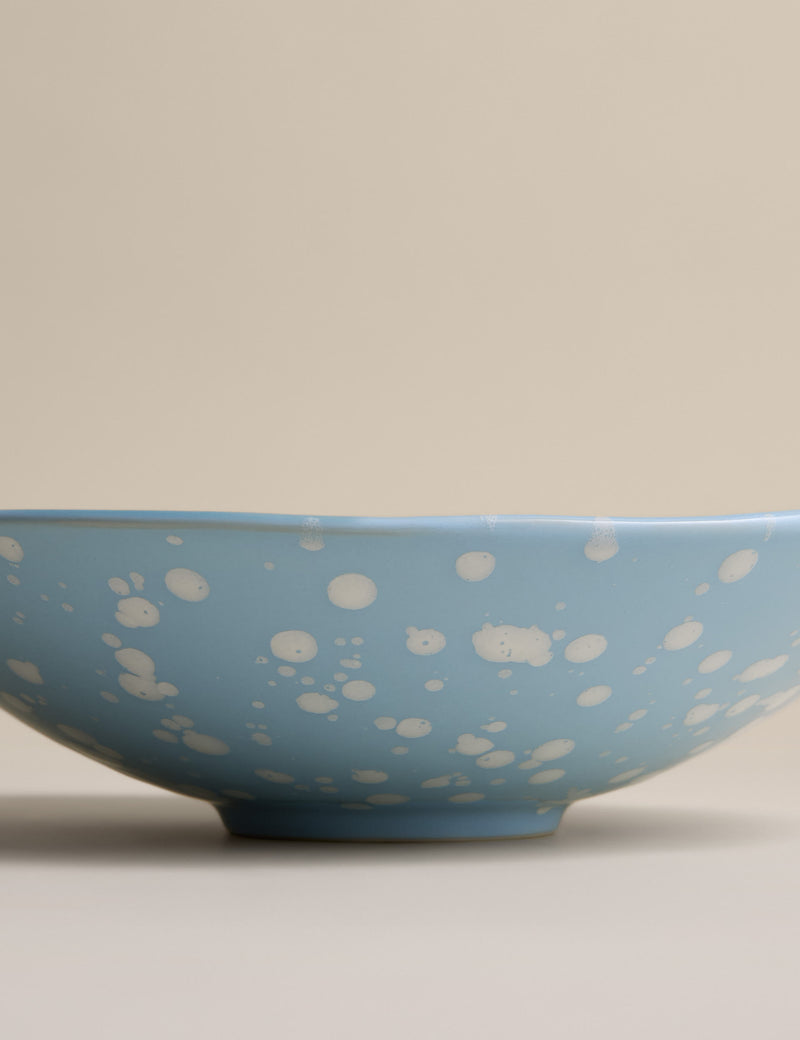 Paint splat stoneware serving bowl, imported from the UK