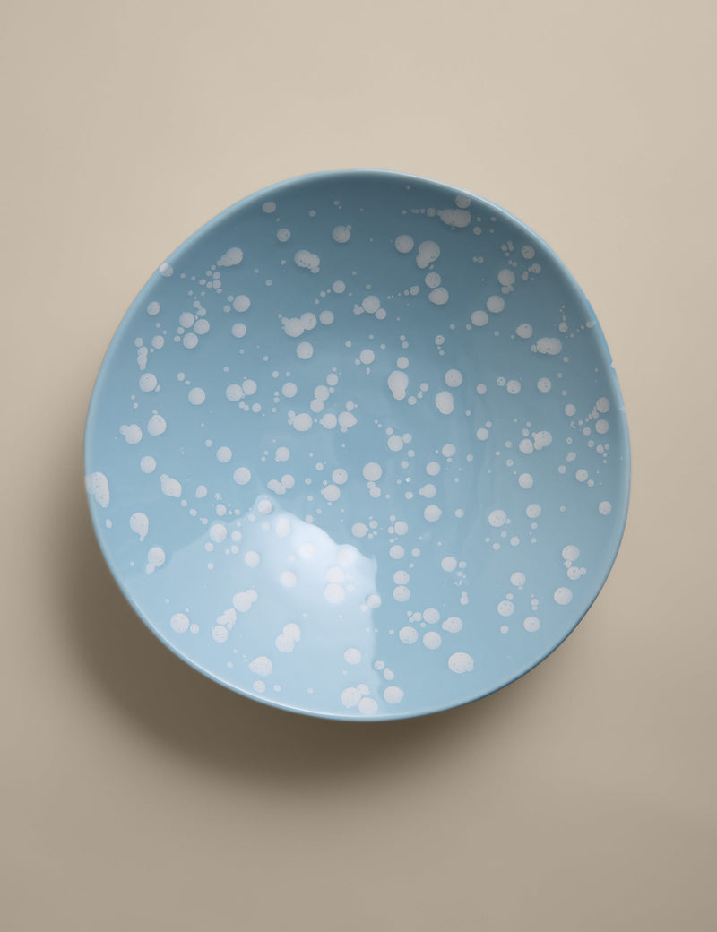 Paint splat stoneware serving bowl, imported from the UK