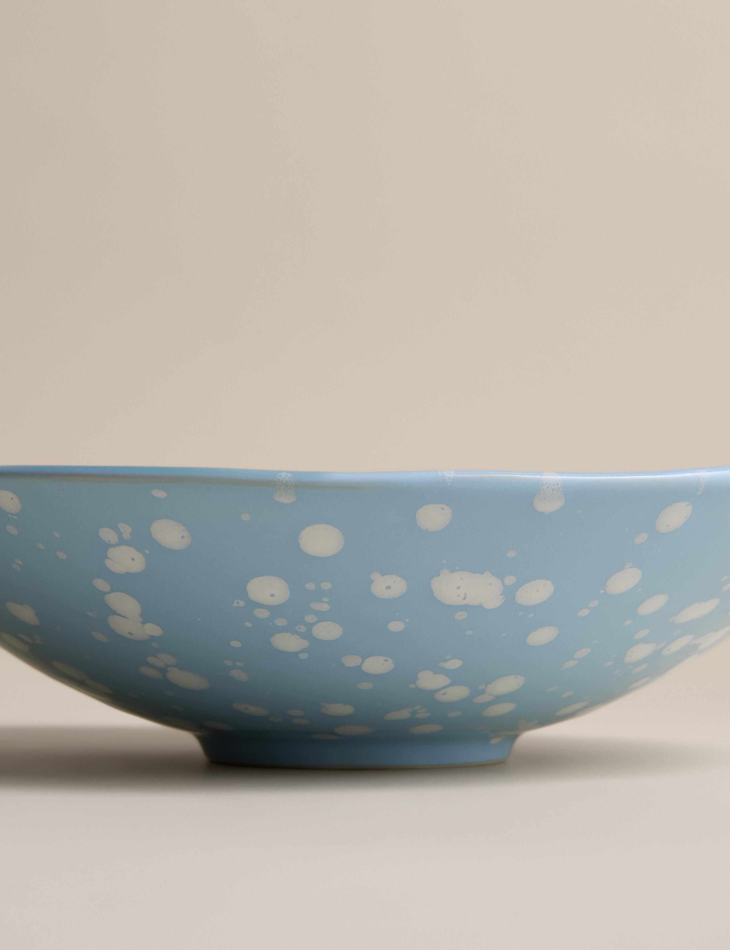 Paint splat stoneware serving bowl, imported from the UK