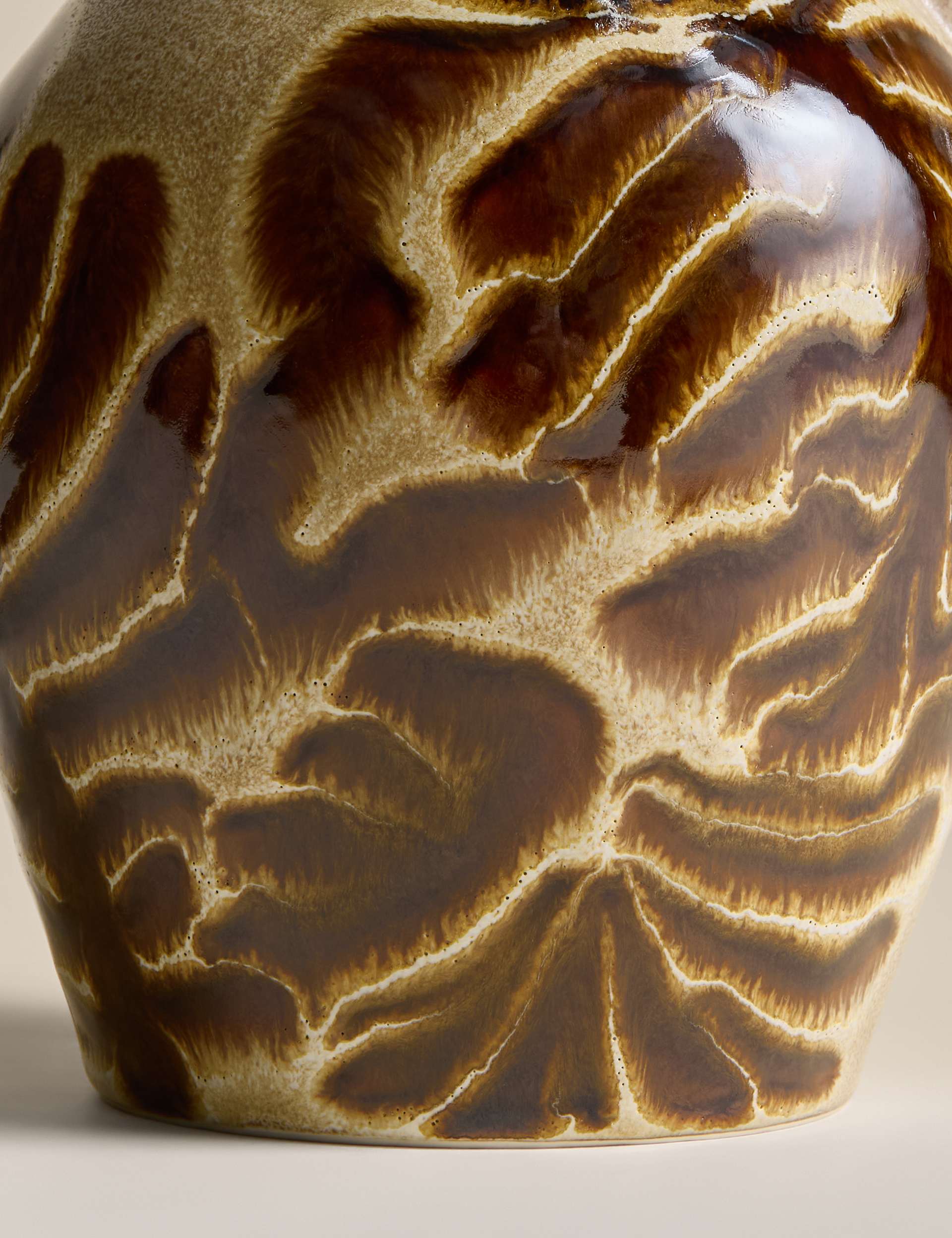 Stoneware painterly jug with abstract design - British product