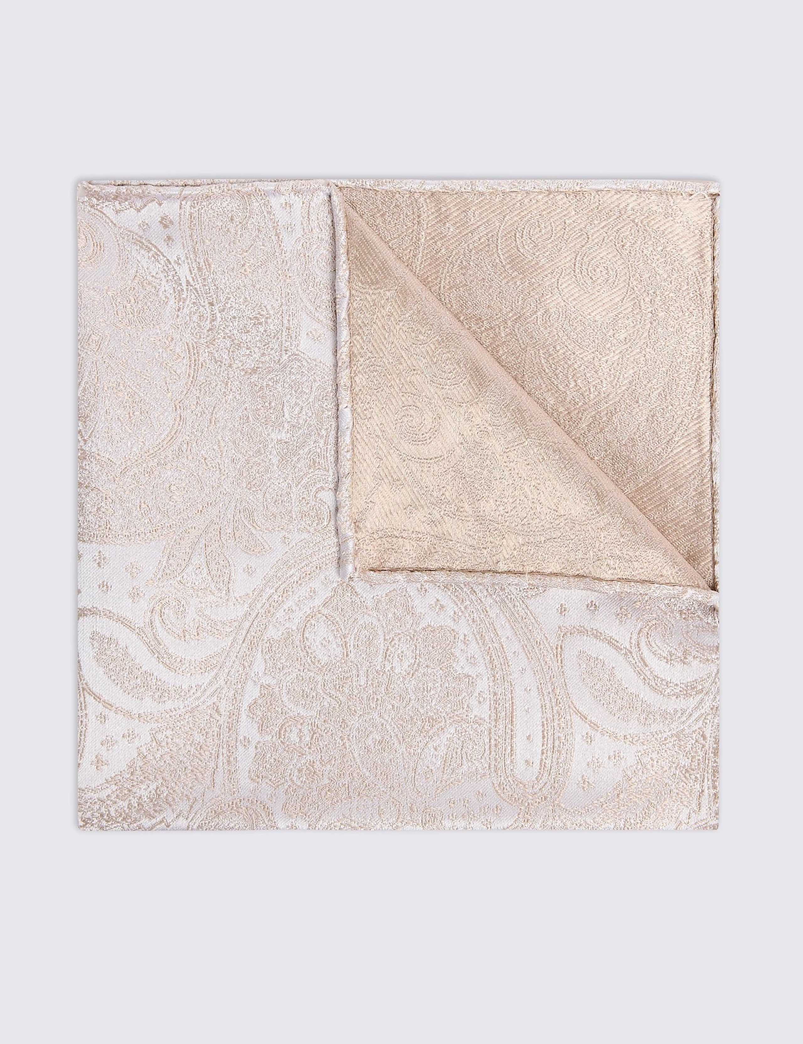 Moss Paisley Seiden-Einstecktuch, UK-Version