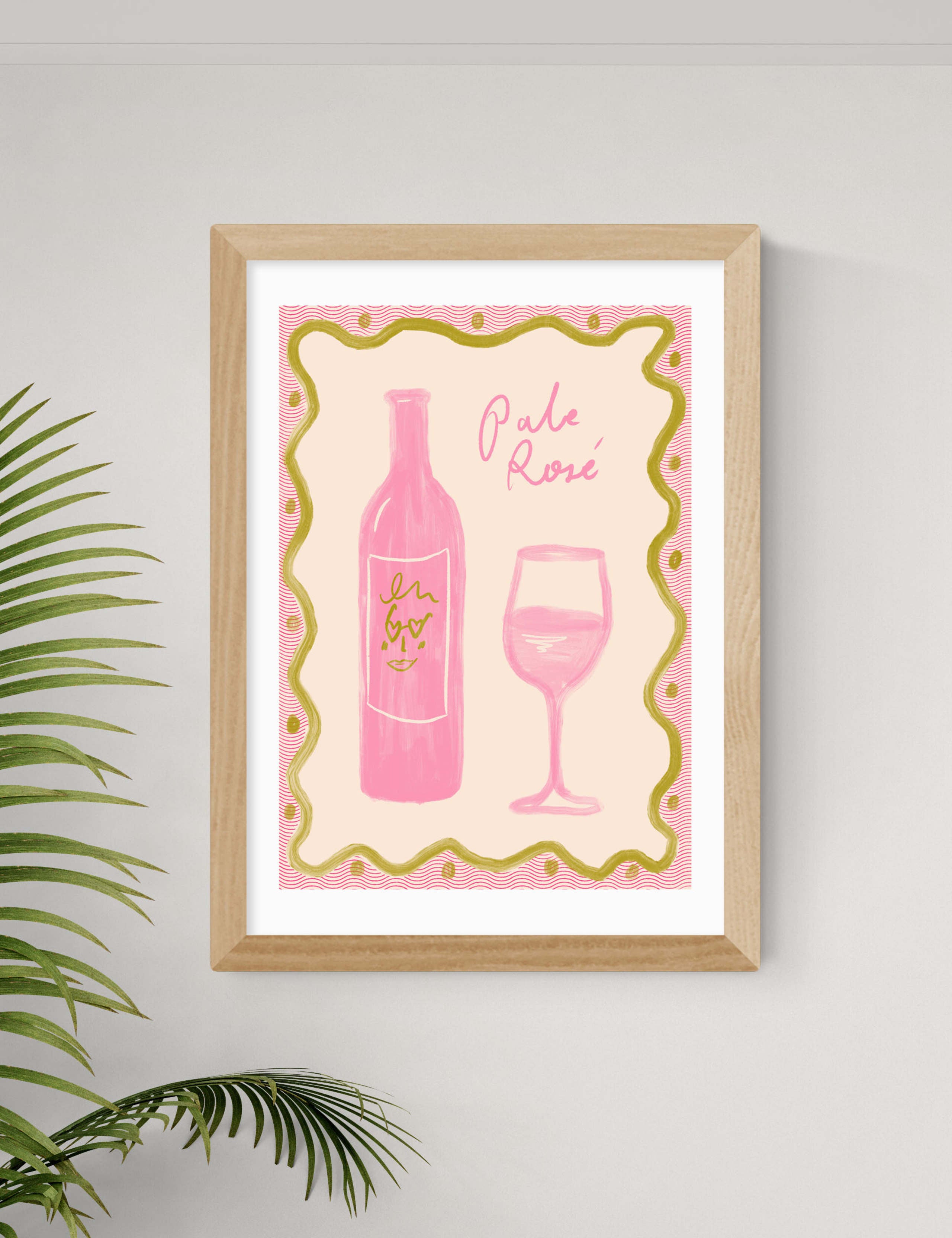 Emmy Lupin Studio Pale Rose framed art, imported from the UK
