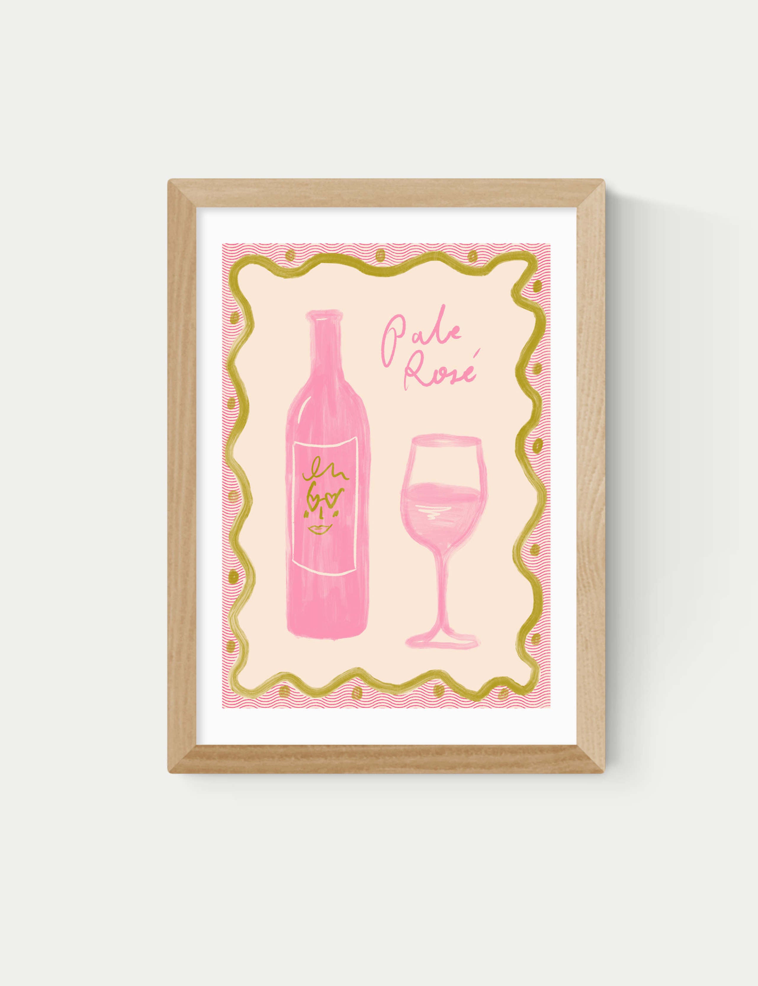 Emmy Lupin Studio Pale Rose framed art, imported from the UK