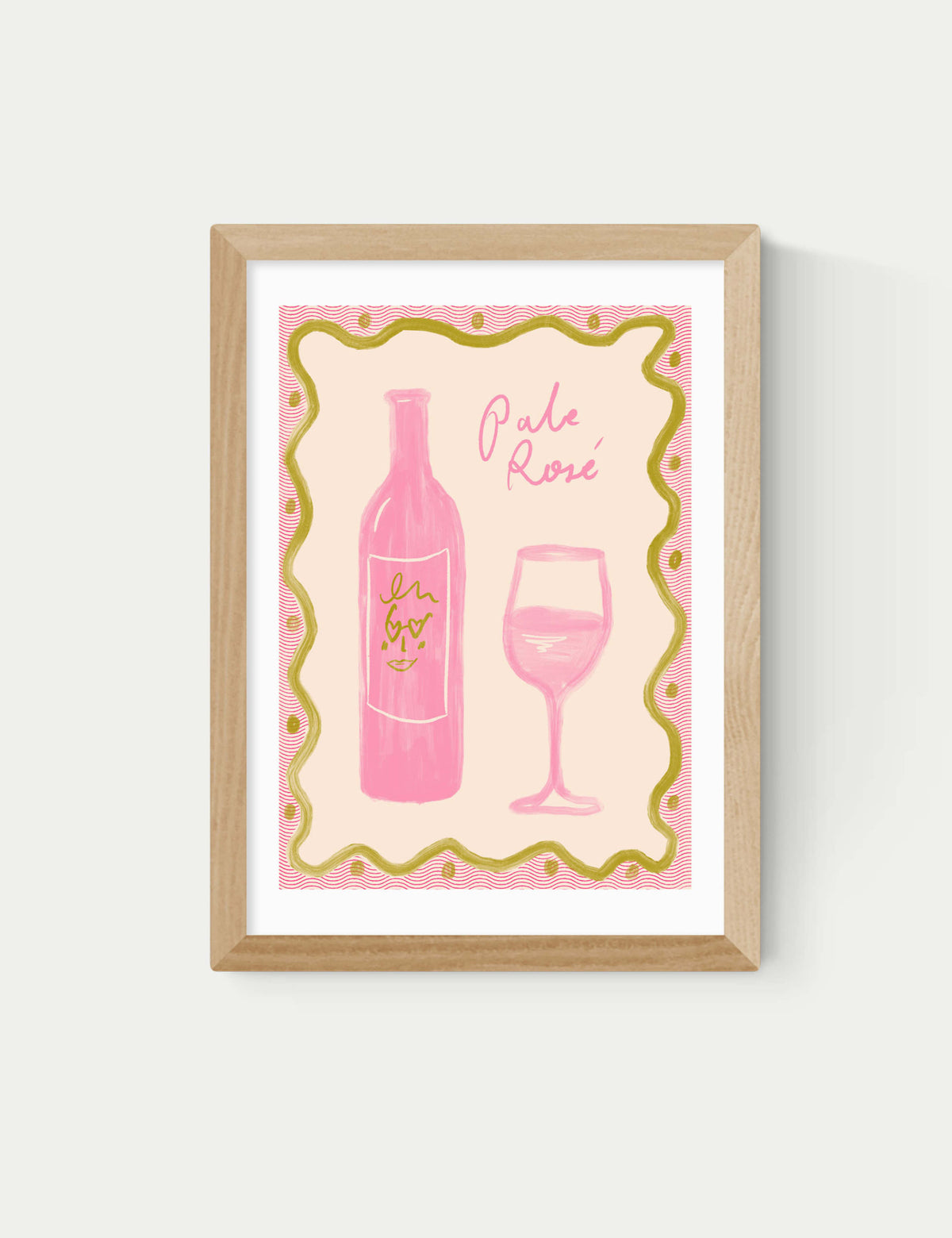 Emmy Lupin Studio Pale Rose framed art, imported from the UK