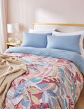 Night Lark palm print coverless duvet set 10.5 tog, UK version