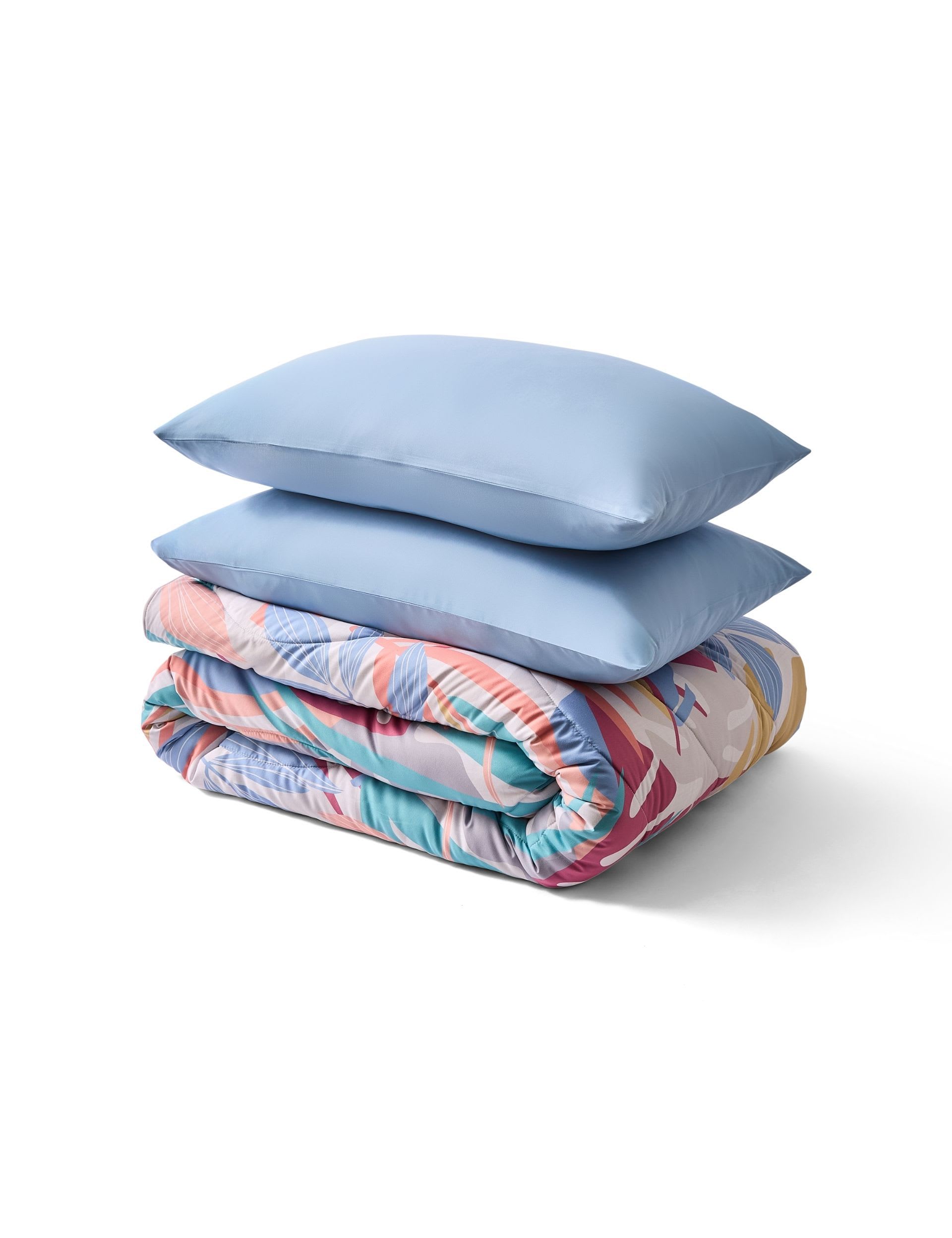 Night Lark palm print coverless duvet set 10.5 tog, UK version