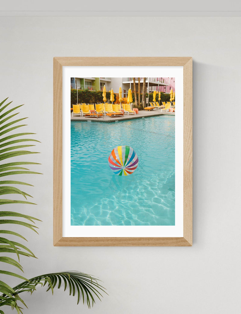 East End Prints Palm Springs Pool Day framed art, imported from the UK