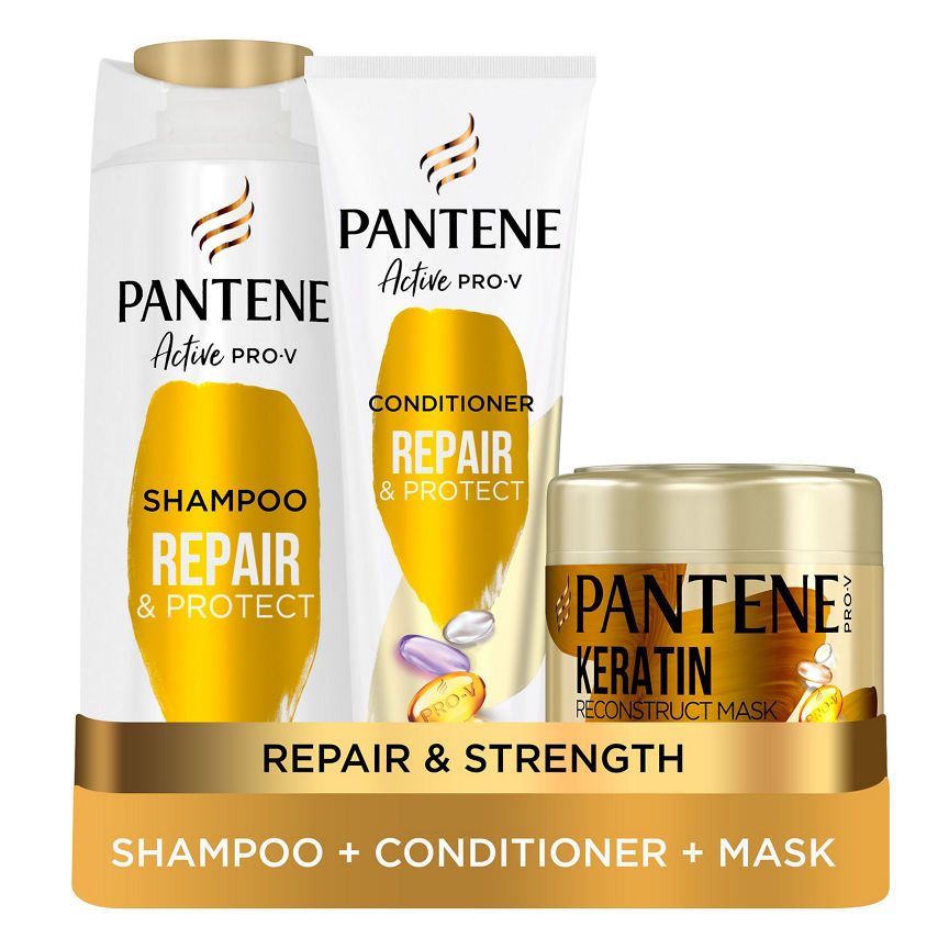 Pantene Pro V Repair & Protect Shampoo, Conditioner & Hair Mask Bundle GOODS ASDA   