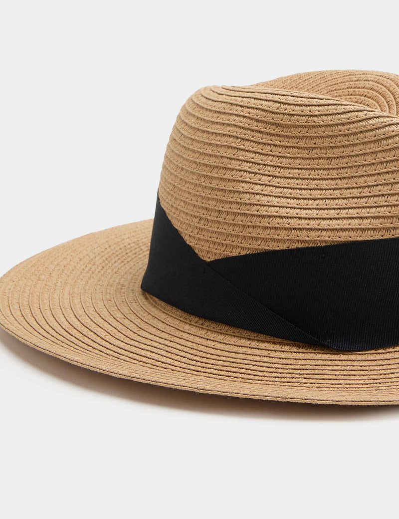 M&S Paper Straw Fedora Hat, imported from the UK