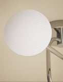 Parker flush ceiling light with metal frame and glass shades, imported from the UK