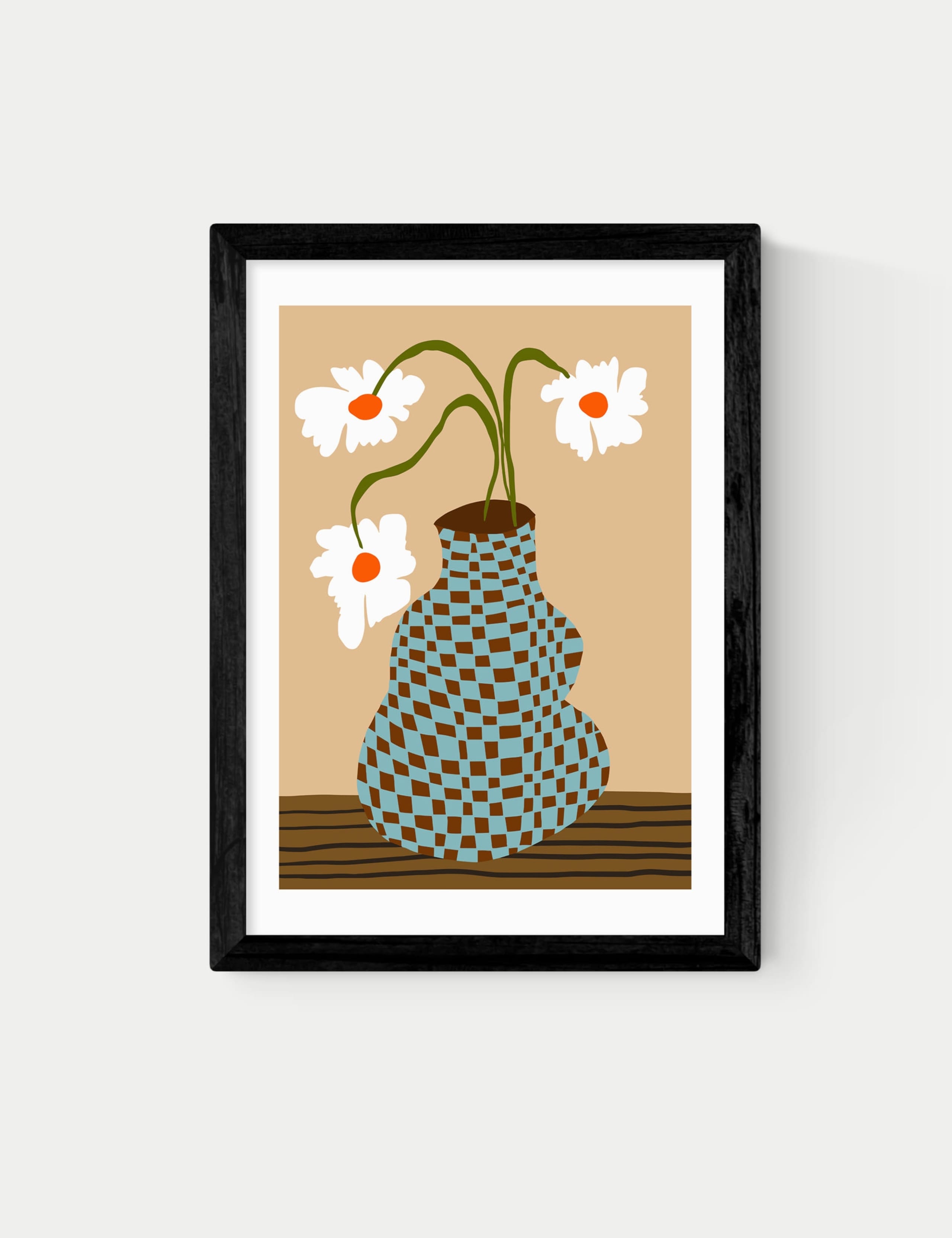 East End Prints Party Floral Pottery framed print - British product